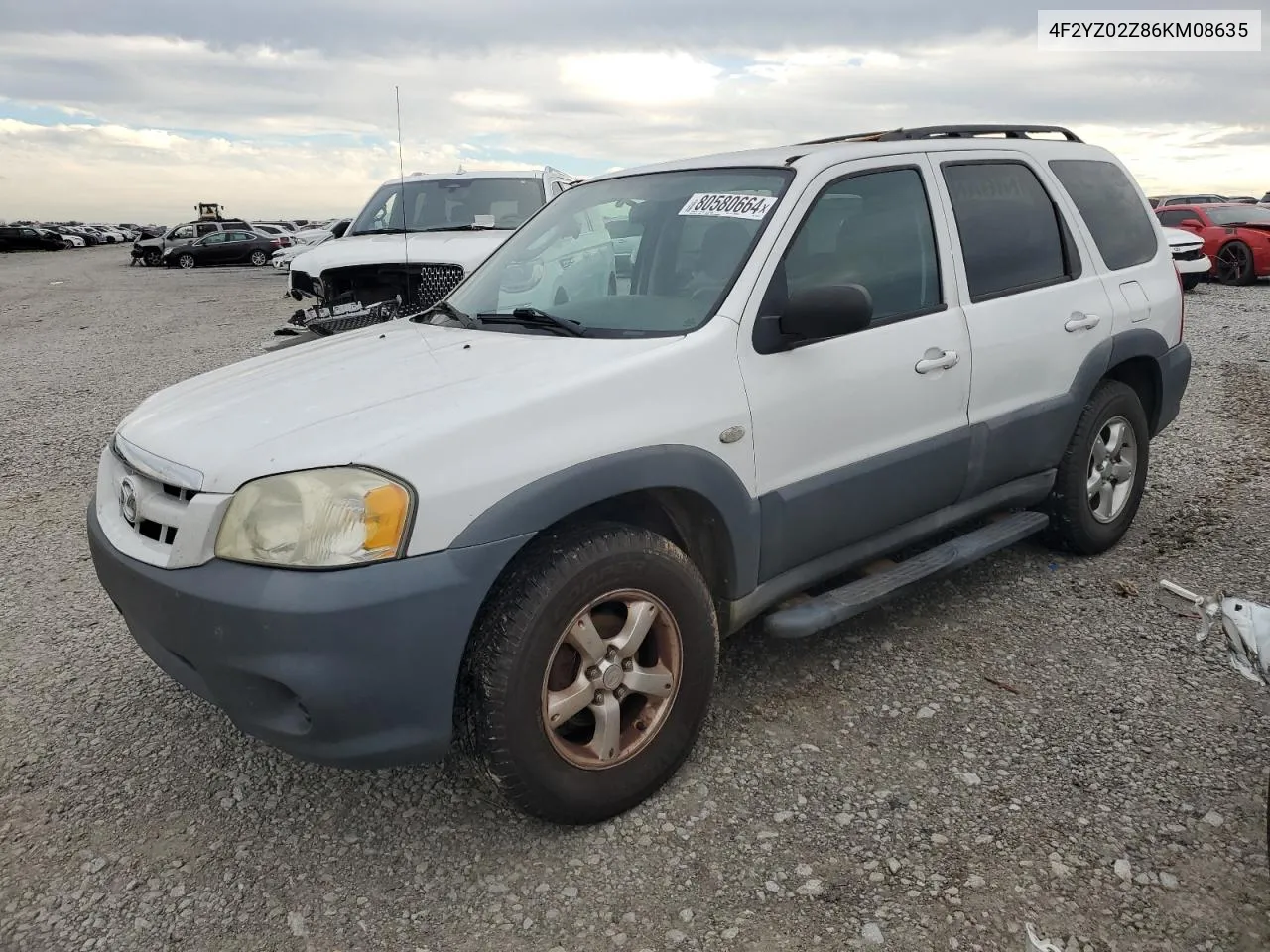 2006 Mazda Tribute I VIN: 4F2YZ02Z86KM08635 Lot: 80580664