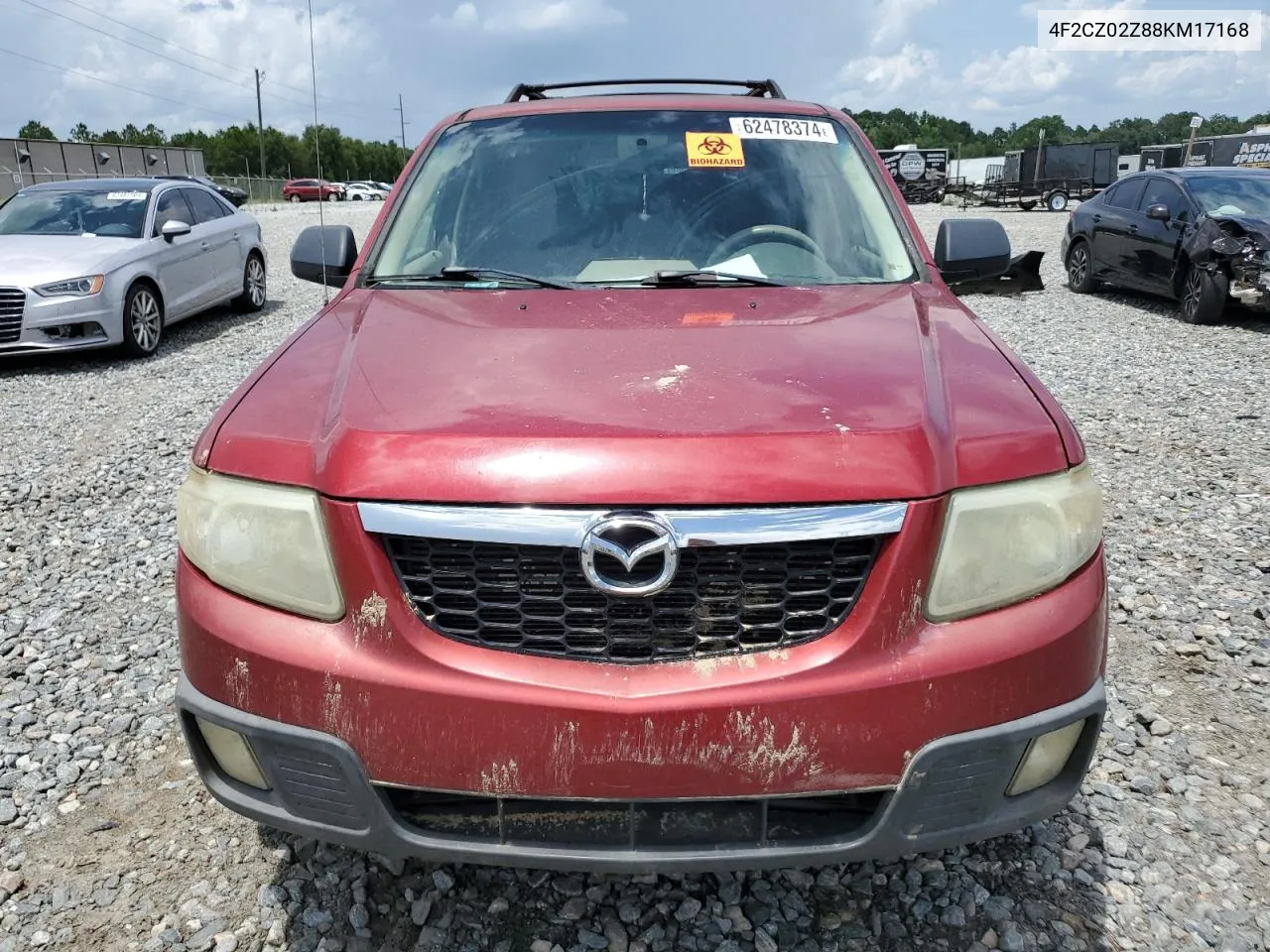 2008 Mazda Tribute I VIN: 4F2CZ02Z88KM17168 Lot: 62478374