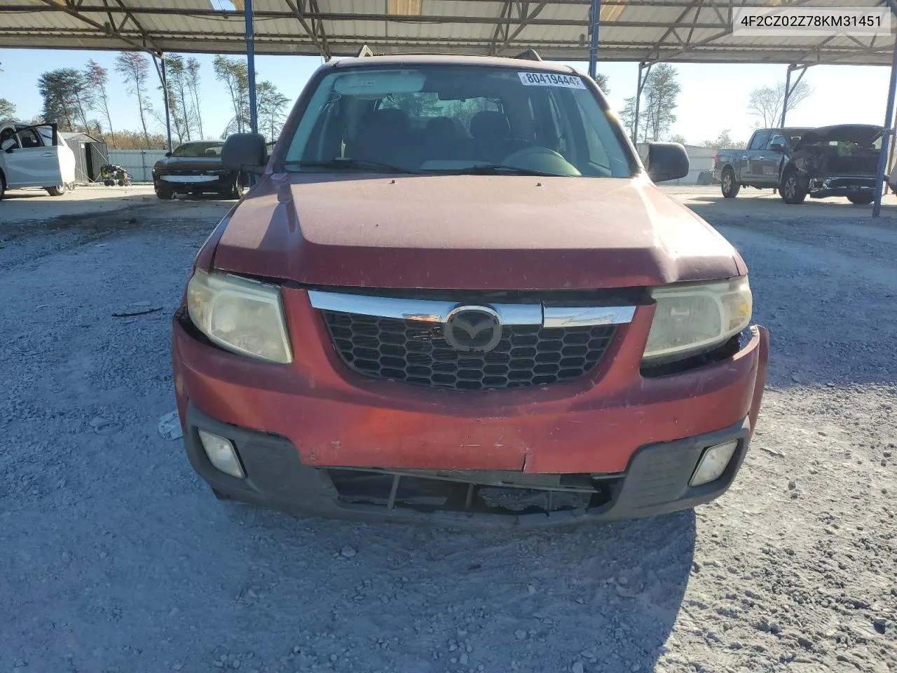 2008 Mazda Tribute I VIN: 4F2CZ02Z78KM31451 Lot: 80419444