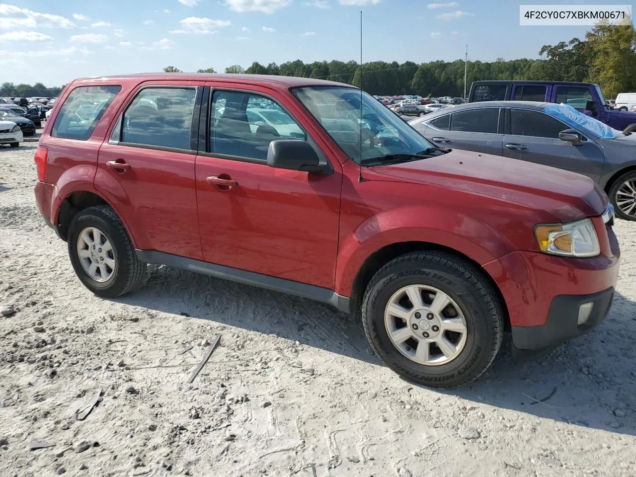 2011 Mazda Tribute I VIN: 4F2CY0C7XBKM00671 Lot: 75431144