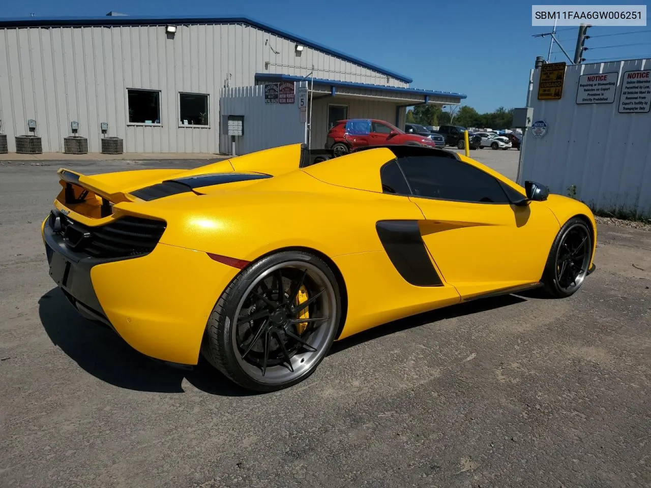 2016 Mclaren Automotive 650S Spider VIN: SBM11FAA6GW006251 Lot: 70628064