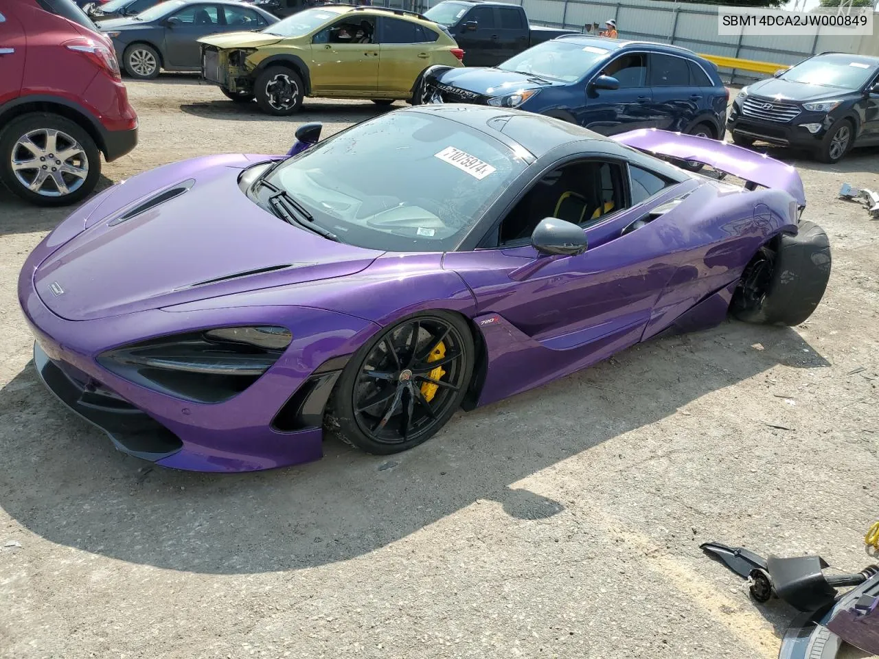 2018 Mclaren Automotive 720S VIN: SBM14DCA2JW000849 Lot: 71075974