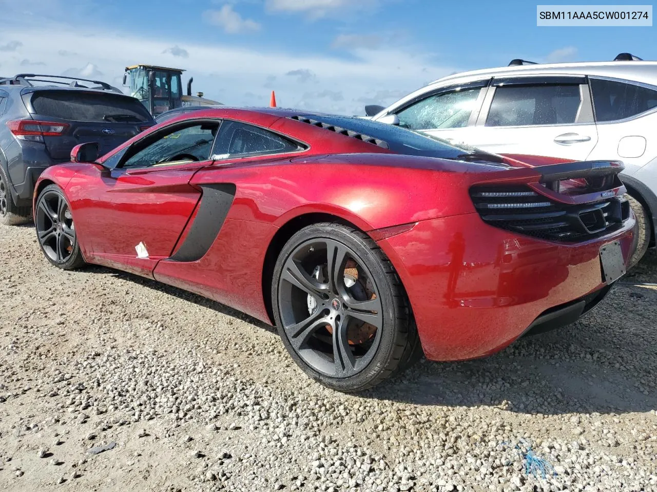 2012 Mclaren Automotive Mp4-12C VIN: SBM11AAA5CW001274 Lot: 74176274