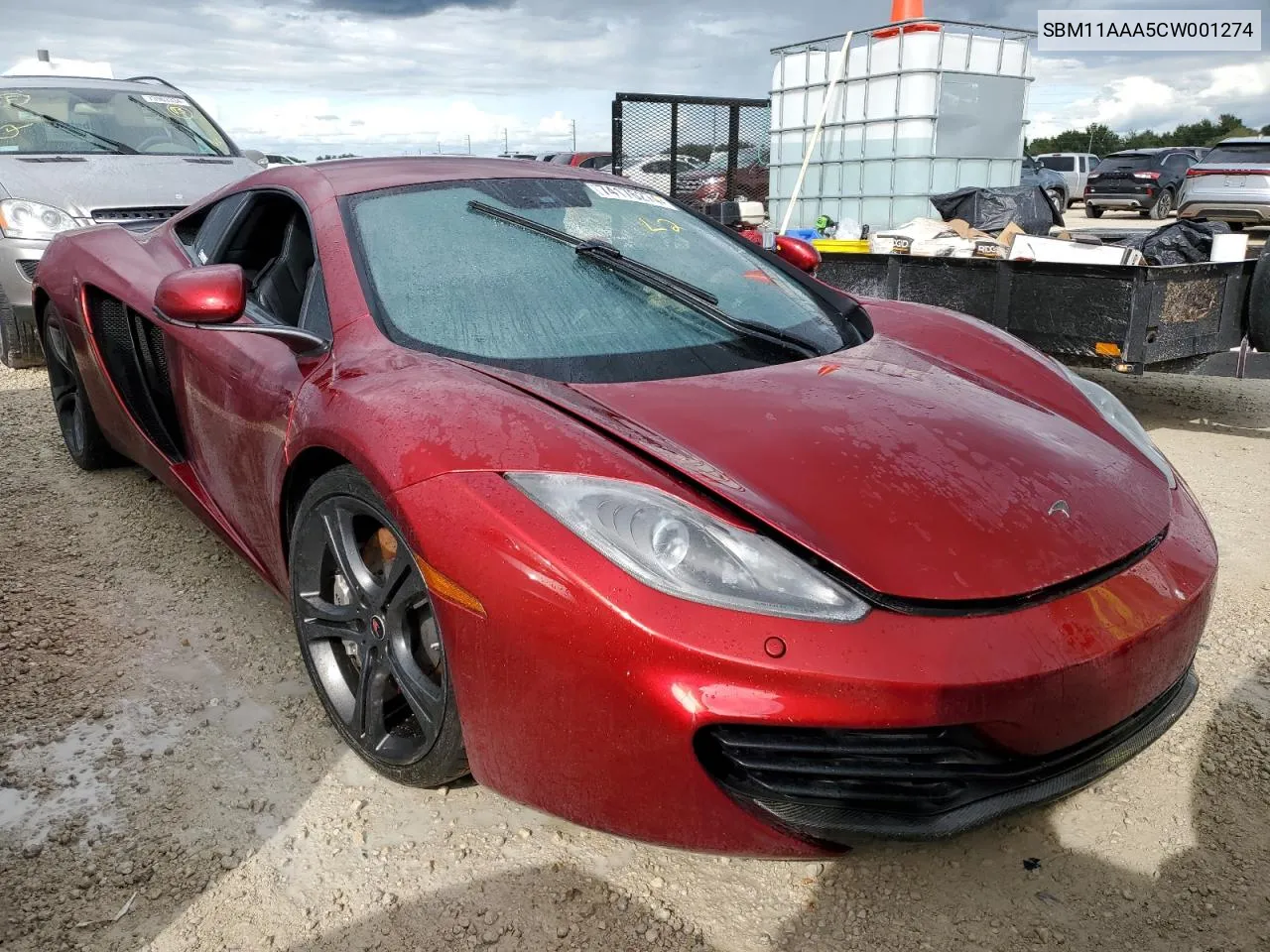 2012 Mclaren Automotive Mp4-12C VIN: SBM11AAA5CW001274 Lot: 74176274