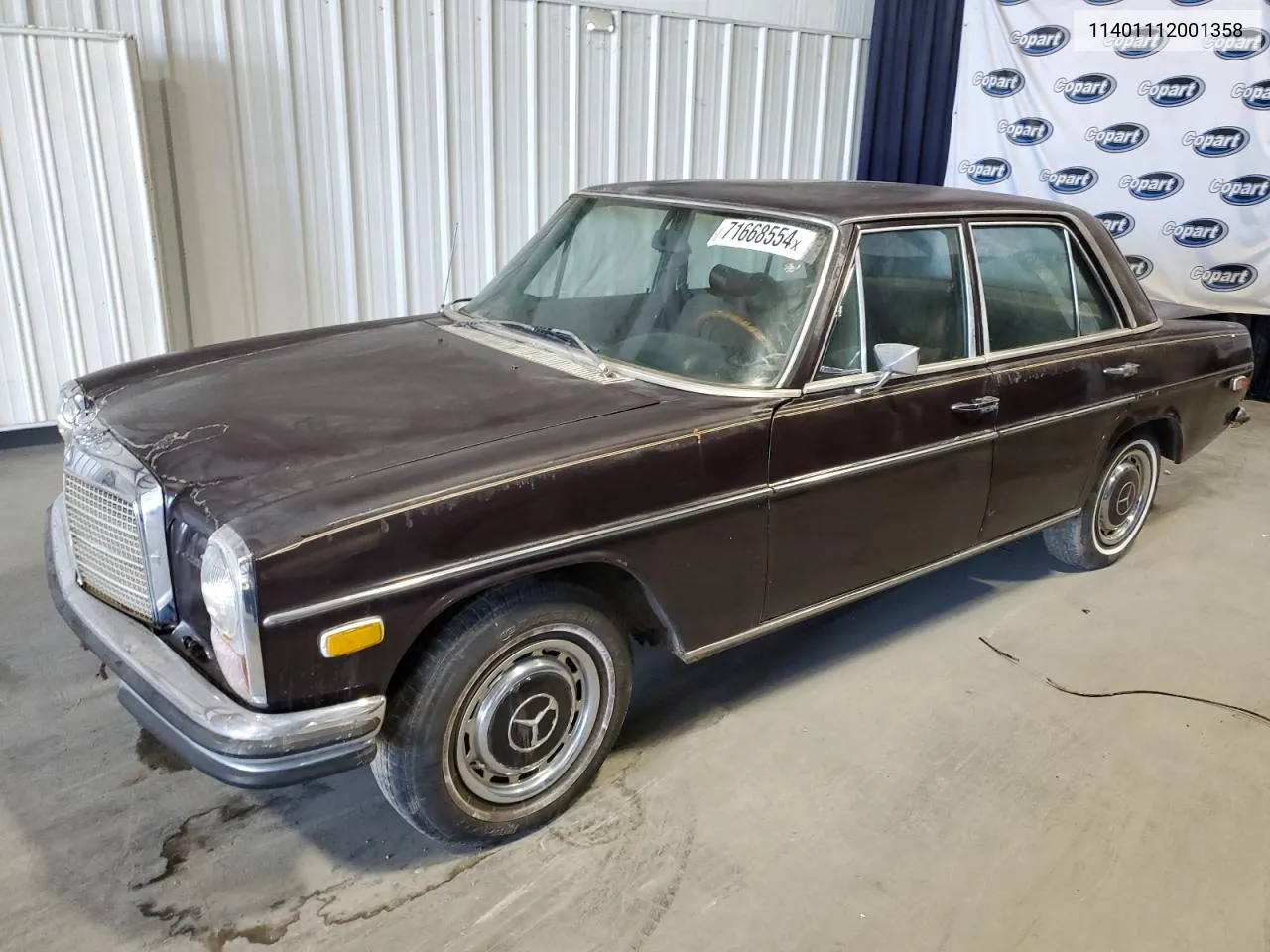 1971 Mercedes-Benz 250 VIN: 11401112001358 Lot: 71668554