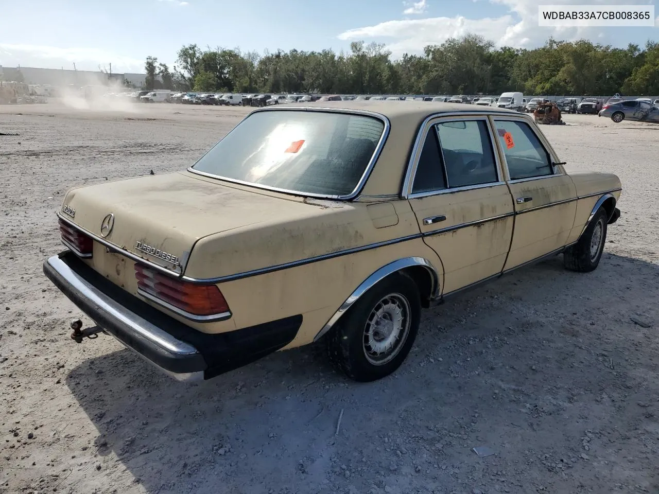 1982 Mercedes-Benz 300 Dt VIN: WDBAB33A7CB008365 Lot: 80248424