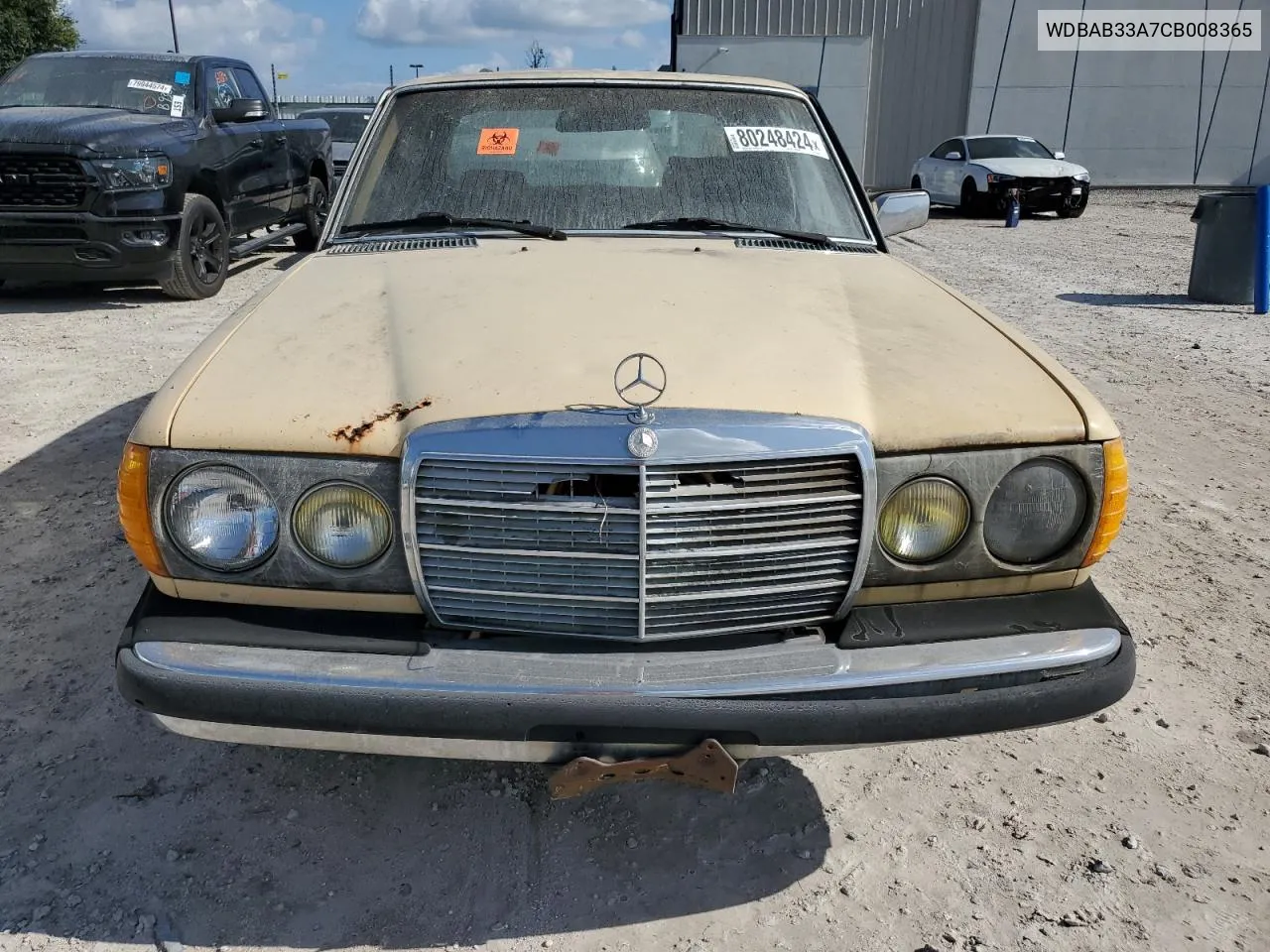 1982 Mercedes-Benz 300 Dt VIN: WDBAB33A7CB008365 Lot: 80248424