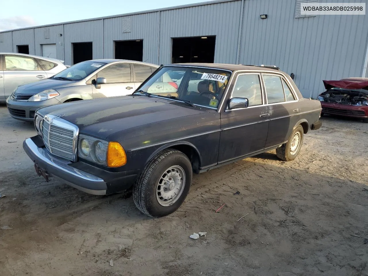 1983 Mercedes-Benz 300 Dt VIN: WDBAB33A8DB025998 Lot: 79548214