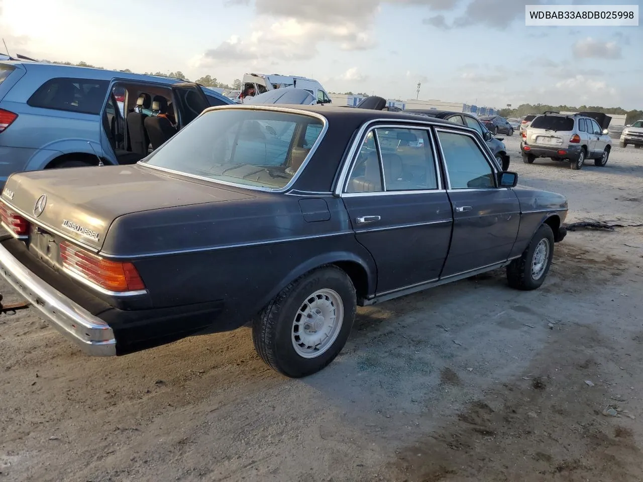 1983 Mercedes-Benz 300 Dt VIN: WDBAB33A8DB025998 Lot: 79548214