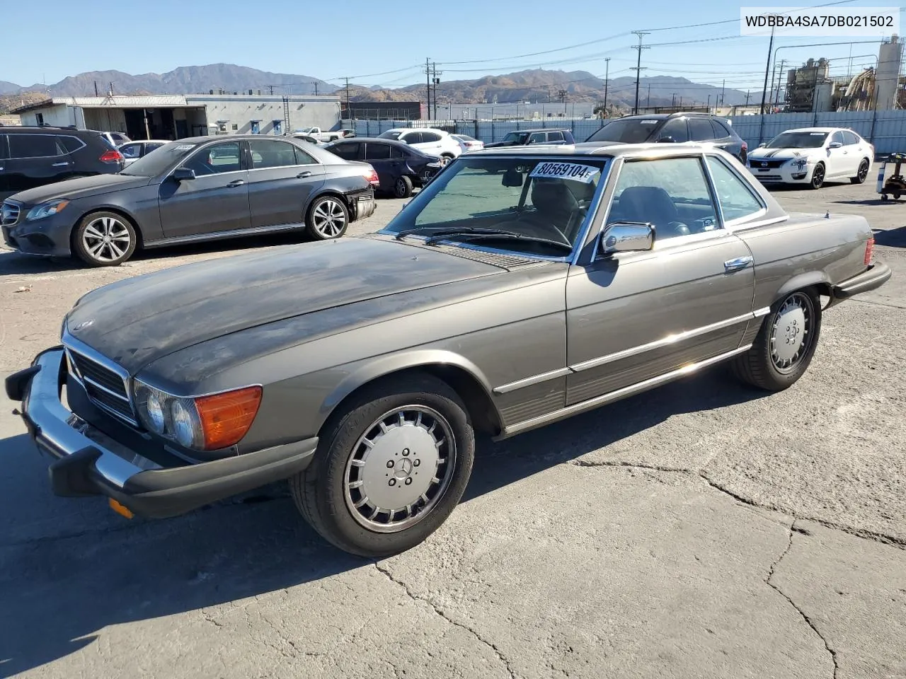 1983 Mercedes-Benz 380 Sl VIN: WDBBA4SA7DB021502 Lot: 80569104