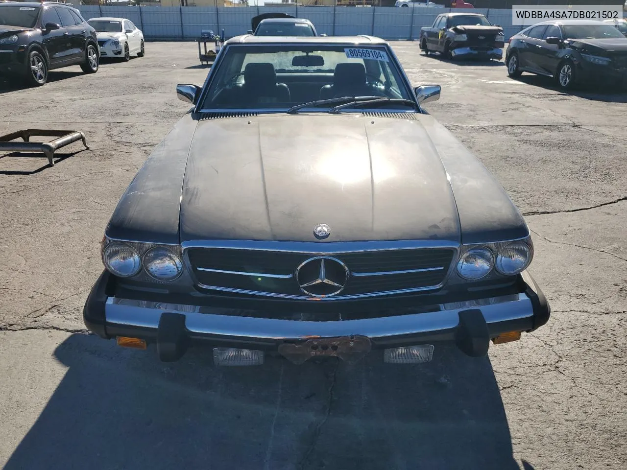 1983 Mercedes-Benz 380 Sl VIN: WDBBA4SA7DB021502 Lot: 80569104