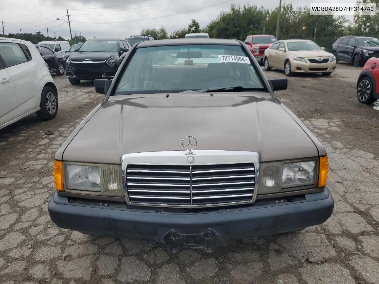 1987 Mercedes-Benz 190 E 2.3 VIN: WDBDA28D7HF314740 Lot: 72714064