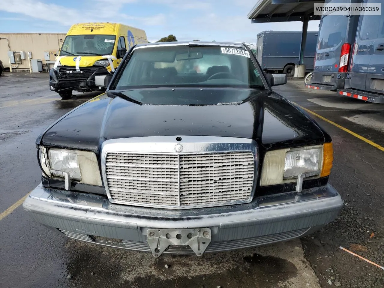 1987 Mercedes-Benz 560 Sel VIN: WDBCA39D4HA360359 Lot: 80772324