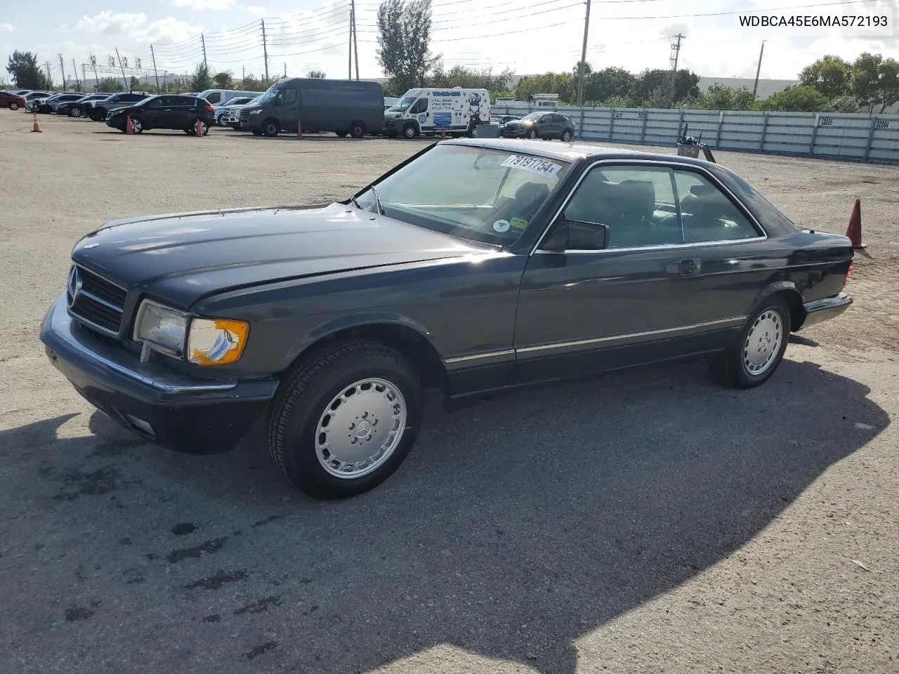 1991 Mercedes-Benz 560 Sec VIN: WDBCA45E6MA572193 Lot: 79191754