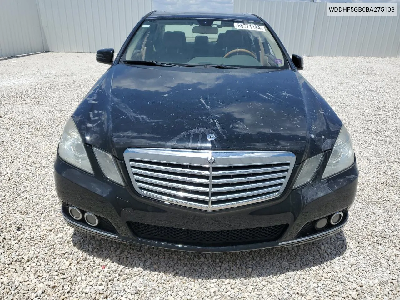 2010 Mercedes-Benz E 350 VIN: WDDHF5GB0BA275103 Lot: 55771194