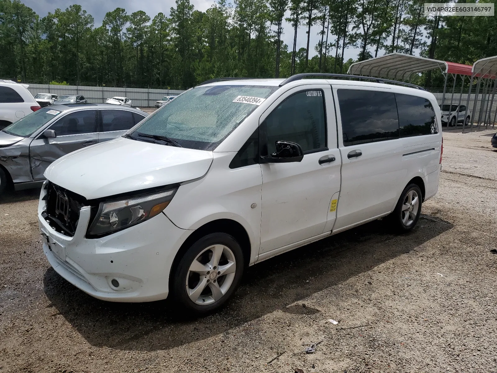 2016 Mercedes-Benz Metris VIN: WD4PG2EE6G3146797 Lot: 63540394