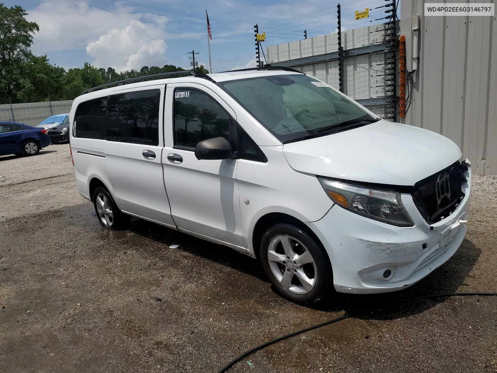 2016 Mercedes-Benz Metris VIN: WD4PG2EE6G3146797 Lot: 63540394