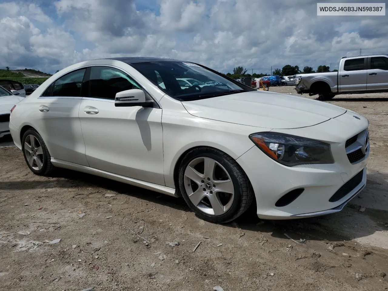 2018 Mercedes-Benz Cla 250 4Matic VIN: WDDSJ4GB3JN598387 Lot: 72218854