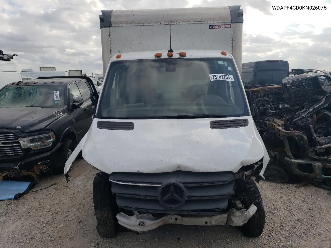 2019 Mercedes-Benz Sprinter 3500/4500 VIN: WDAPF4CD0KN026075 Lot: 78702704