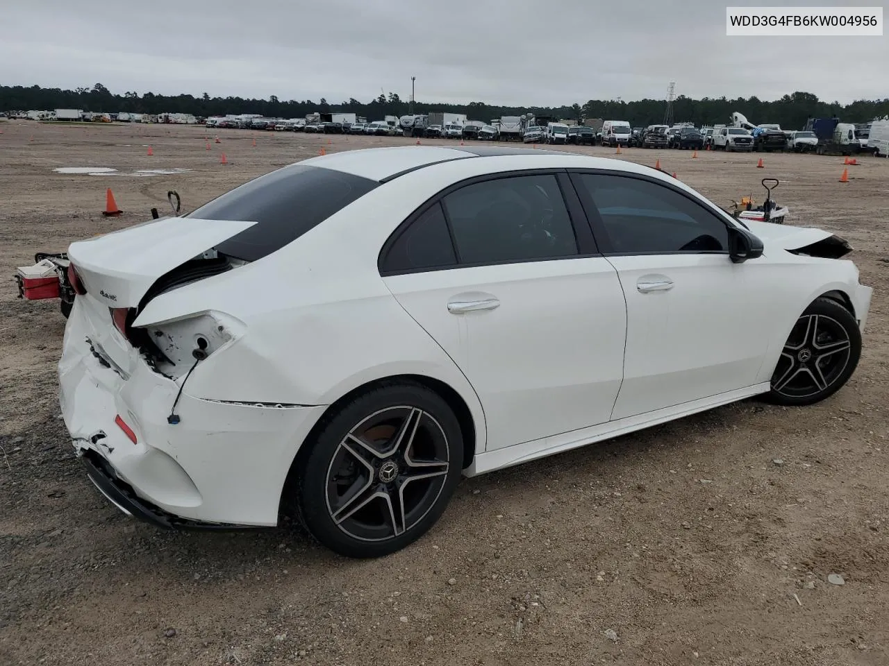 2019 Mercedes-Benz A 220 4Matic VIN: WDD3G4FB6KW004956 Lot: 55504284