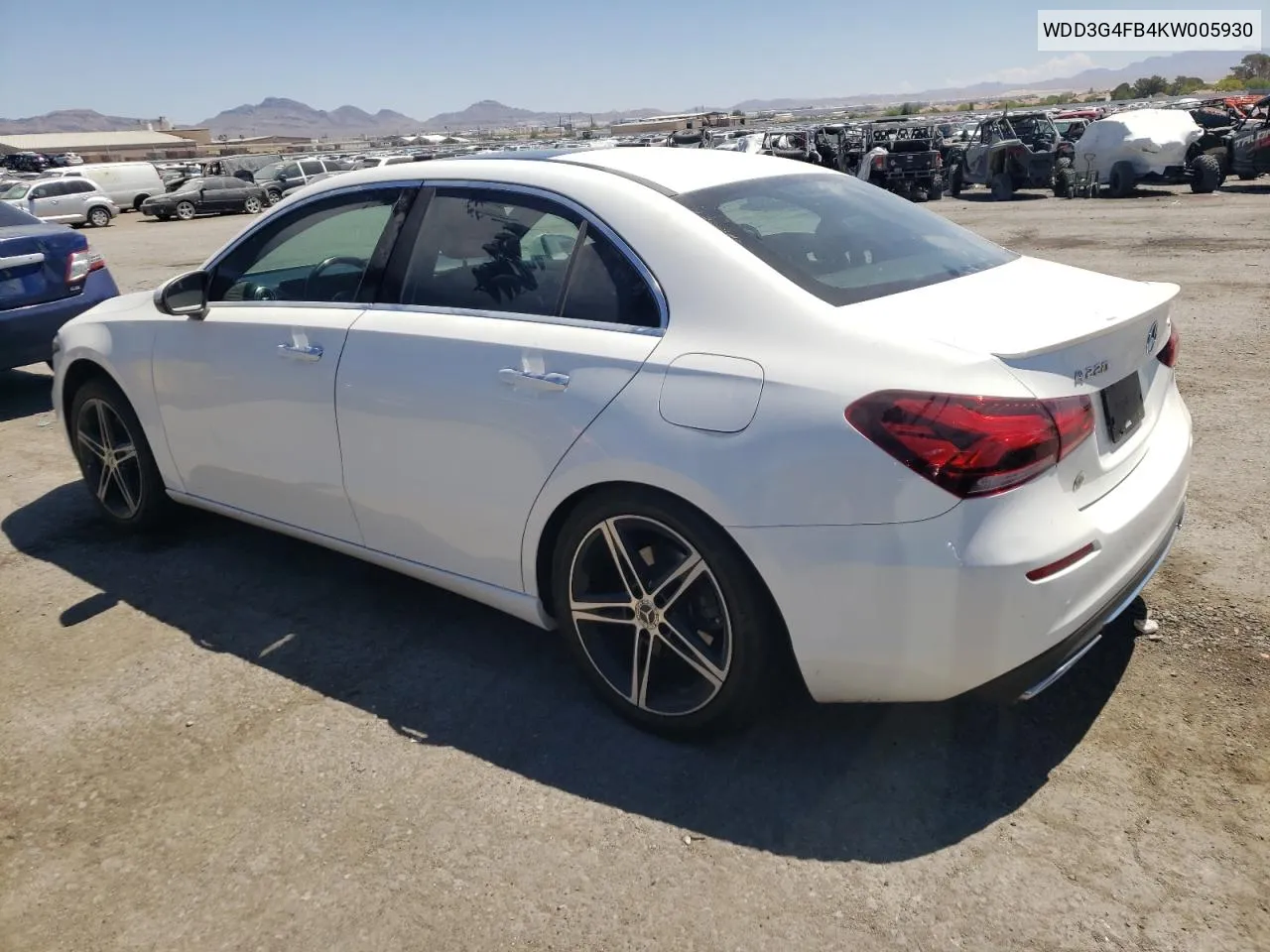 2019 Mercedes-Benz A 220 4Matic VIN: WDD3G4FB4KW005930 Lot: 60390644