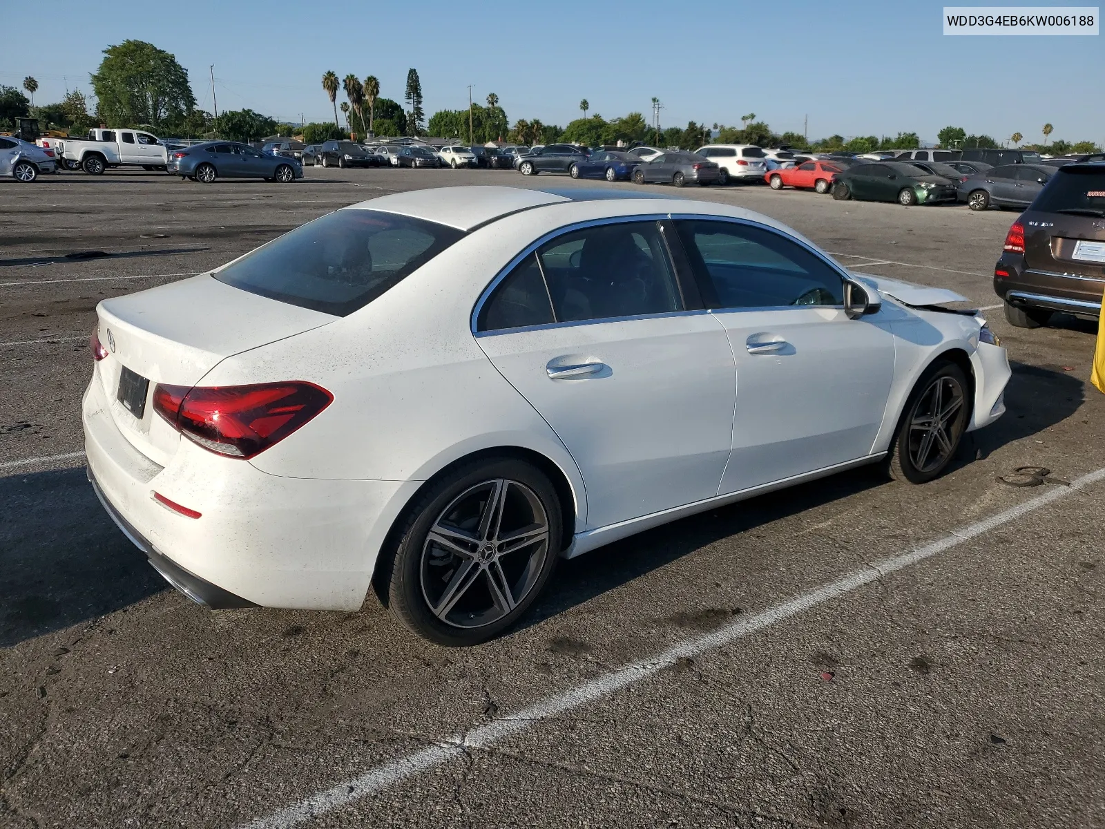 2019 Mercedes-Benz A 220 VIN: WDD3G4EB6KW006188 Lot: 64428654