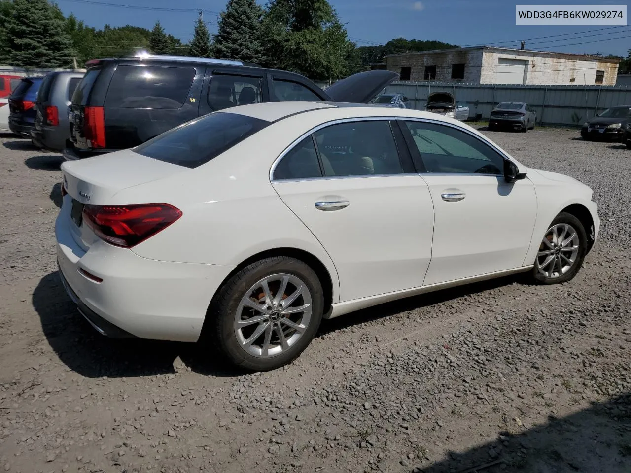 2019 Mercedes-Benz A 220 4Matic VIN: WDD3G4FB6KW029274 Lot: 68980774