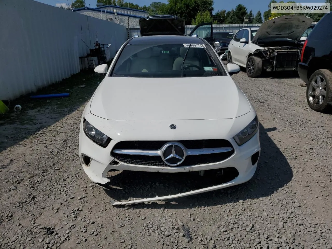 2019 Mercedes-Benz A 220 4Matic VIN: WDD3G4FB6KW029274 Lot: 68980774