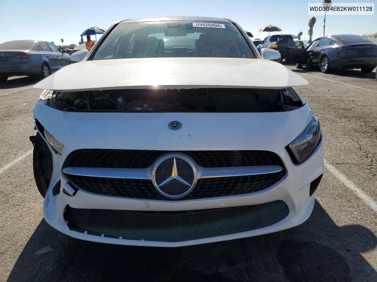 2019 Mercedes-Benz A 220 VIN: WDD3G4EB2KW011128 Lot: 69426494