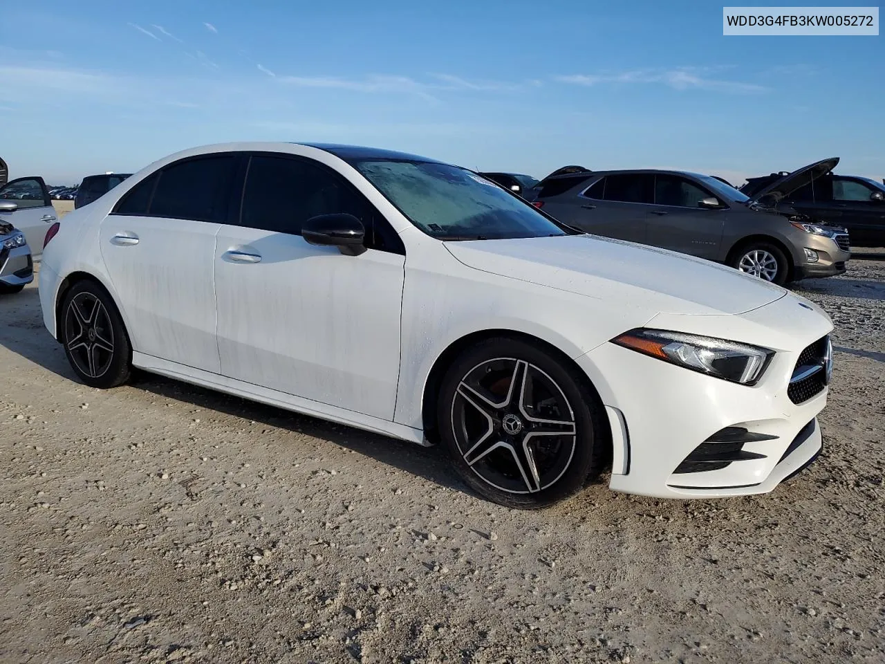 2019 Mercedes-Benz A 220 4Matic VIN: WDD3G4FB3KW005272 Lot: 73638984