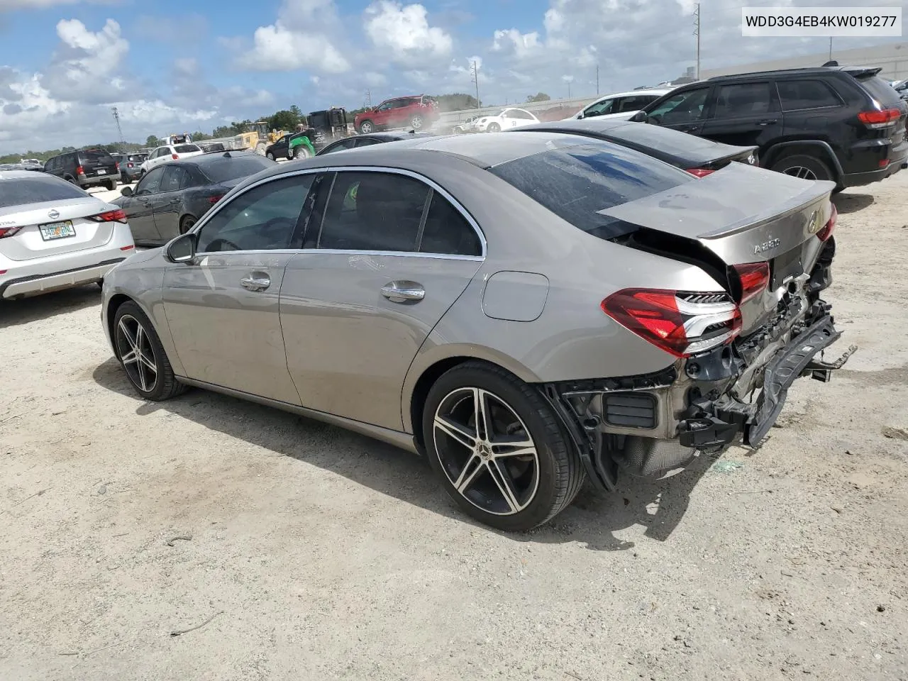 2019 Mercedes-Benz A 220 VIN: WDD3G4EB4KW019277 Lot: 73764094