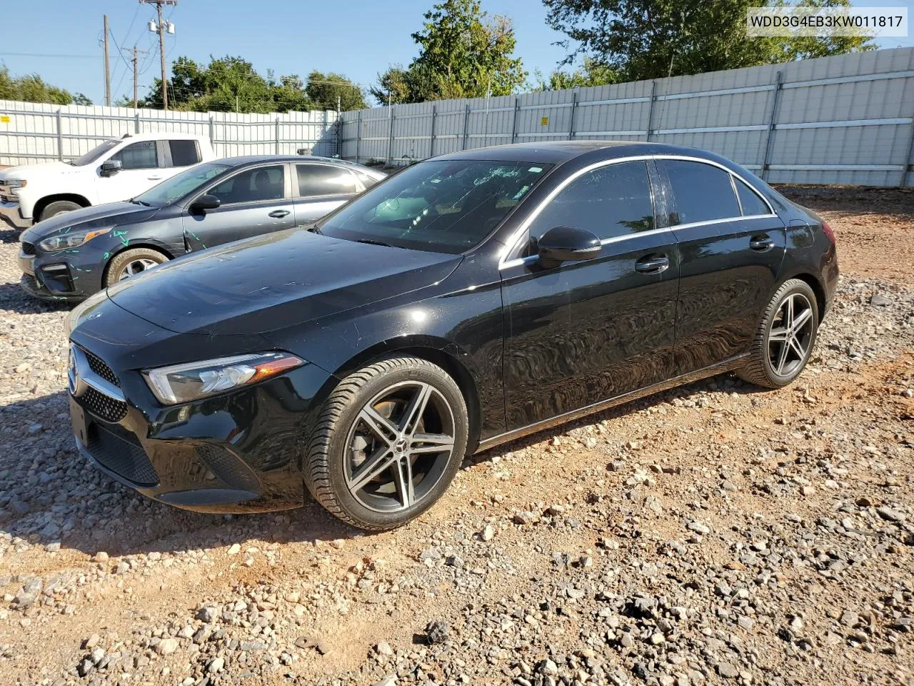 2019 Mercedes-Benz A 220 VIN: WDD3G4EB3KW011817 Lot: 74262504