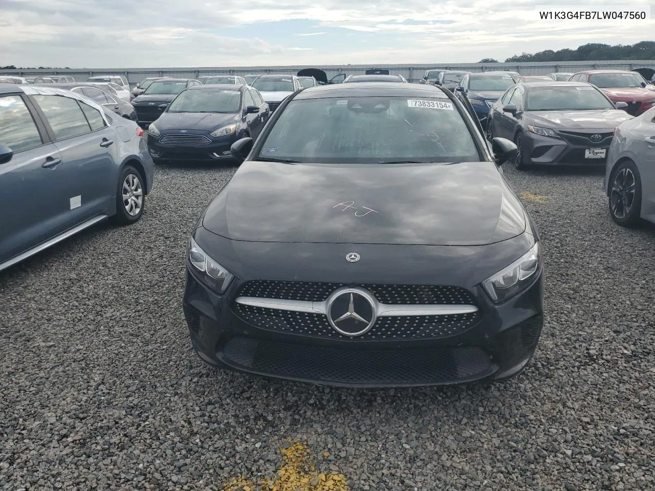 2020 Mercedes-Benz A 220 4Matic VIN: W1K3G4FB7LW047560 Lot: 73833154