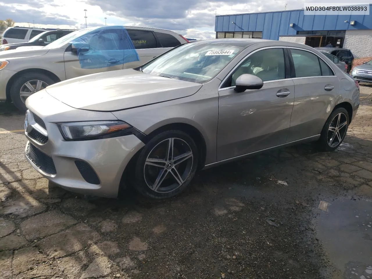 2020 Mercedes-Benz A 220 4Matic VIN: WDD3G4FB0LW038893 Lot: 75863644