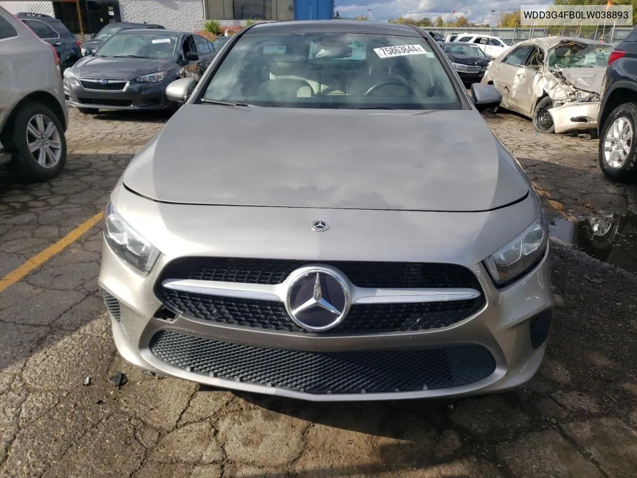 2020 Mercedes-Benz A 220 4Matic VIN: WDD3G4FB0LW038893 Lot: 75863644