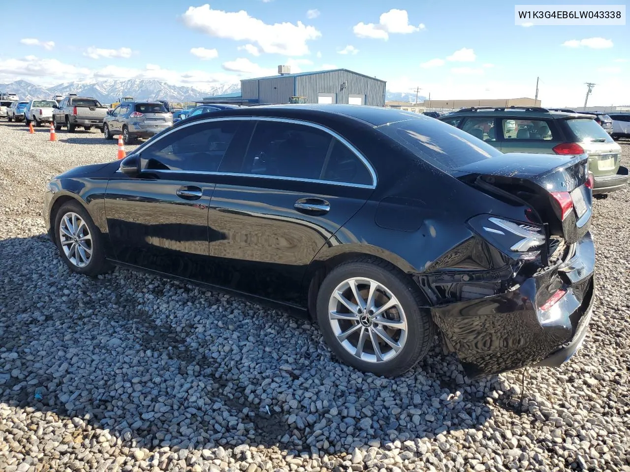 2020 Mercedes-Benz A 220 VIN: W1K3G4EB6LW043338 Lot: 77835954