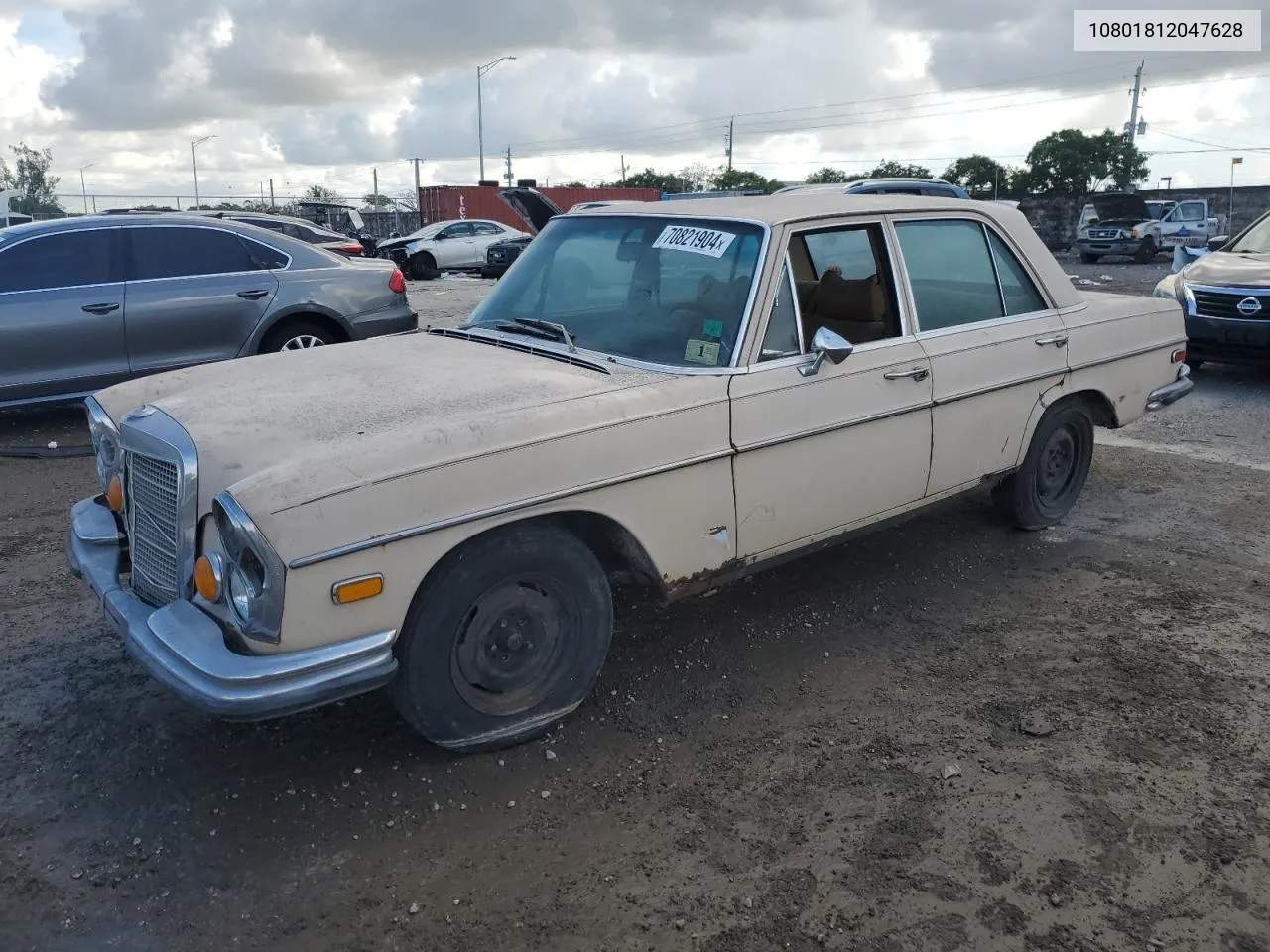 1972 Mercedes-Benz B Class VIN: 10801812047628 Lot: 70821904