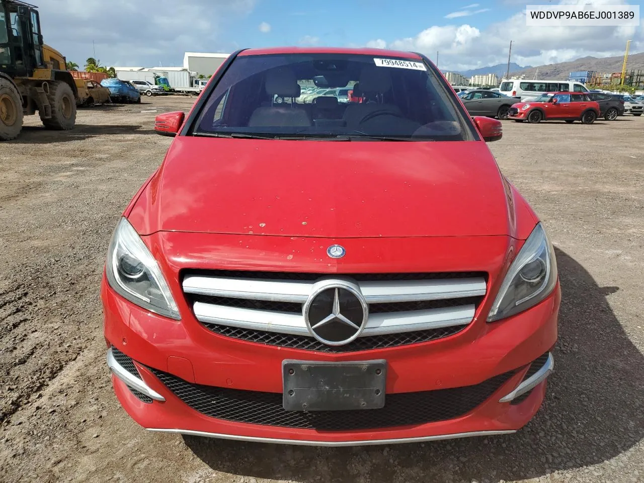 2014 Mercedes-Benz B Electric VIN: WDDVP9AB6EJ001389 Lot: 79948514