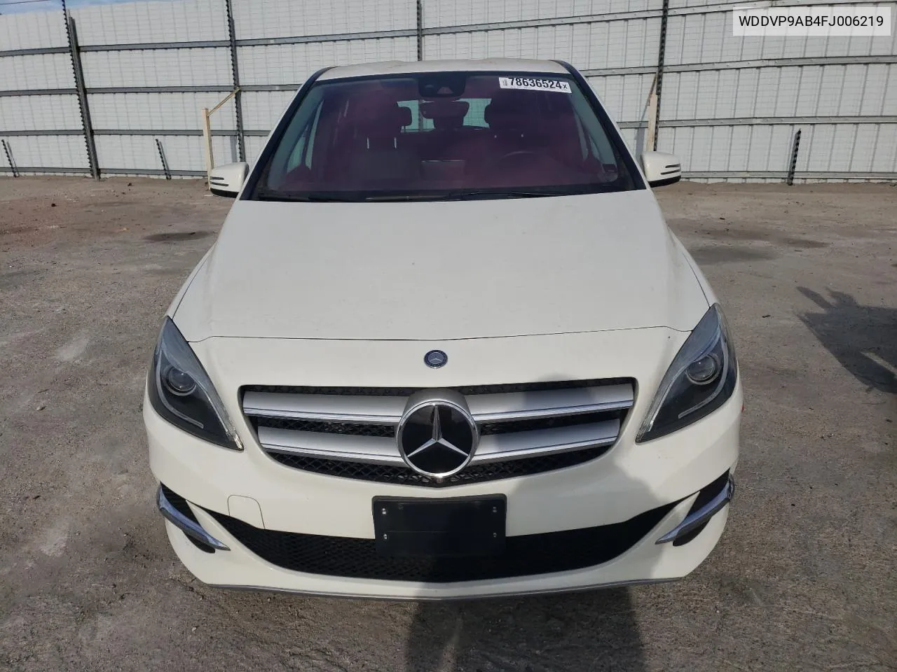 2015 Mercedes-Benz B Electric VIN: WDDVP9AB4FJ006219 Lot: 78636524