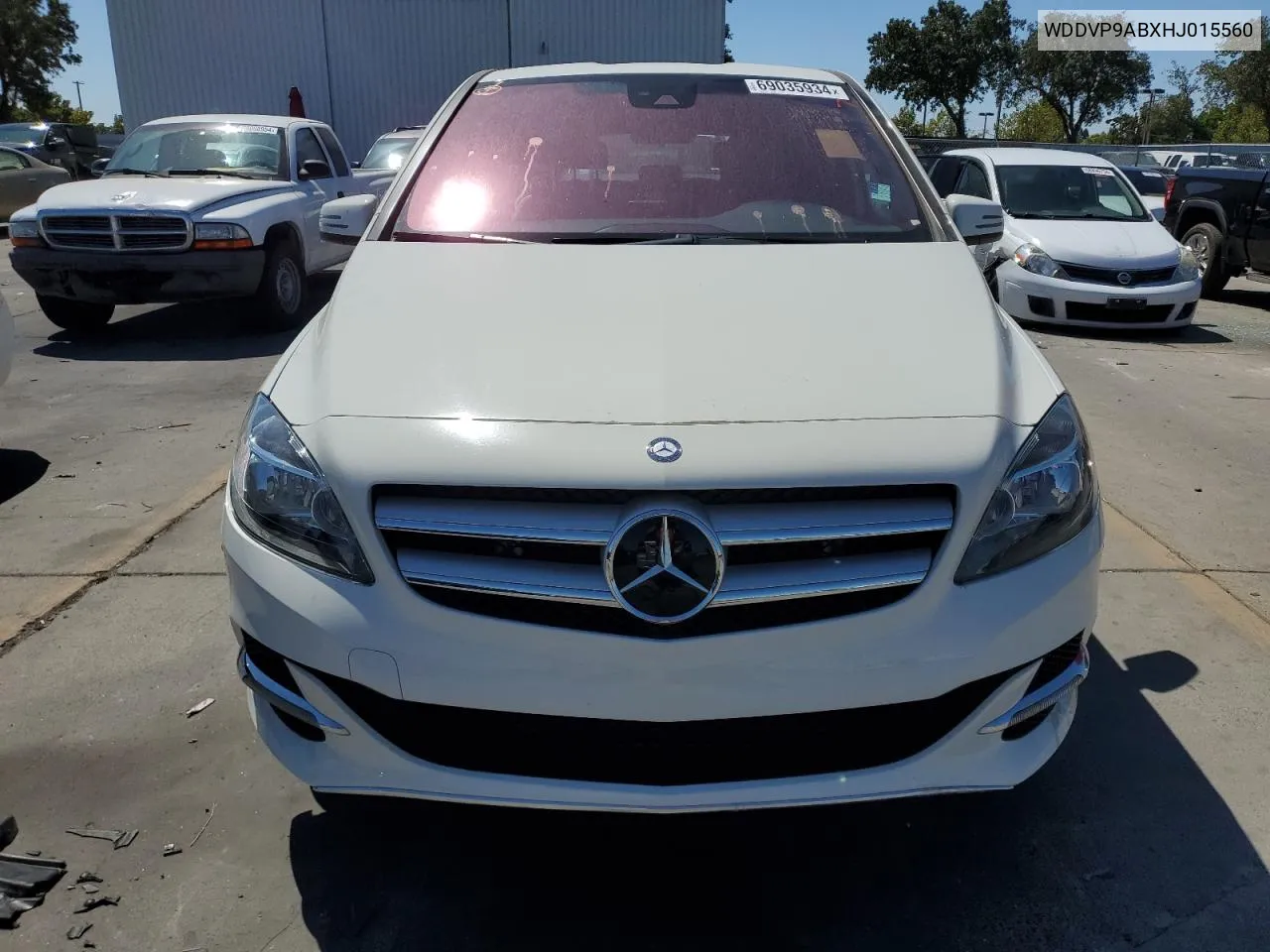 2017 Mercedes-Benz B 250E VIN: WDDVP9ABXHJ015560 Lot: 69035934