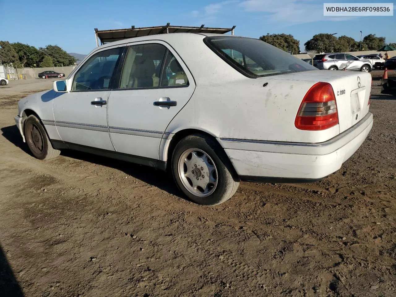 1994 Mercedes-Benz C 280 VIN: WDBHA28E6RF098536 Lot: 77804734