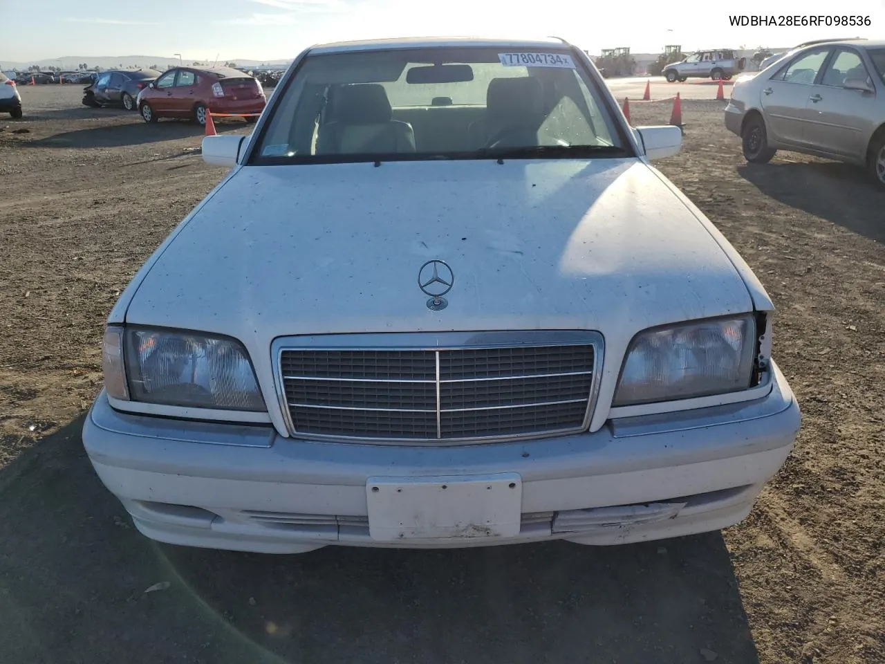 1994 Mercedes-Benz C 280 VIN: WDBHA28E6RF098536 Lot: 77804734