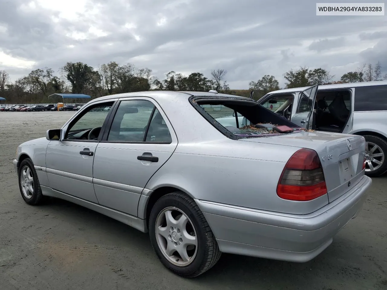 2000 Mercedes-Benz C 280 VIN: WDBHA29G4YA833283 Lot: 79109874