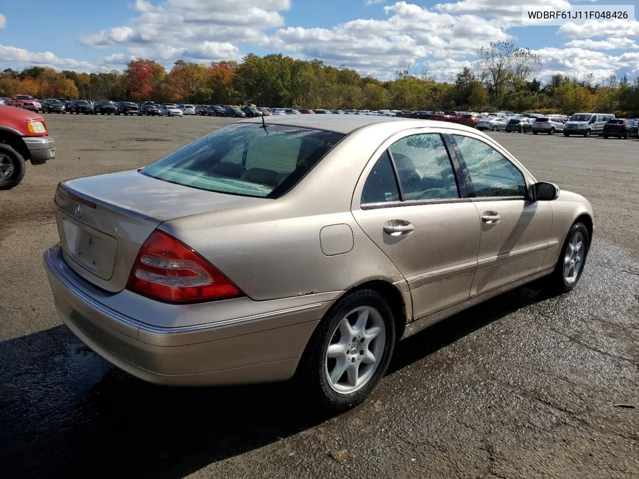 2001 Mercedes-Benz C 240 VIN: WDBRF61J11F048426 Lot: 76007214