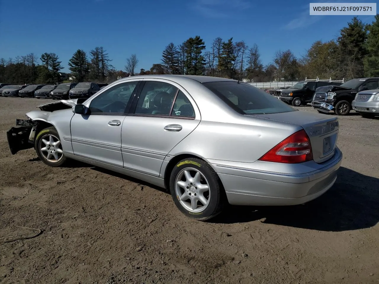 2001 Mercedes-Benz C 240 VIN: WDBRF61J21F097571 Lot: 77066554