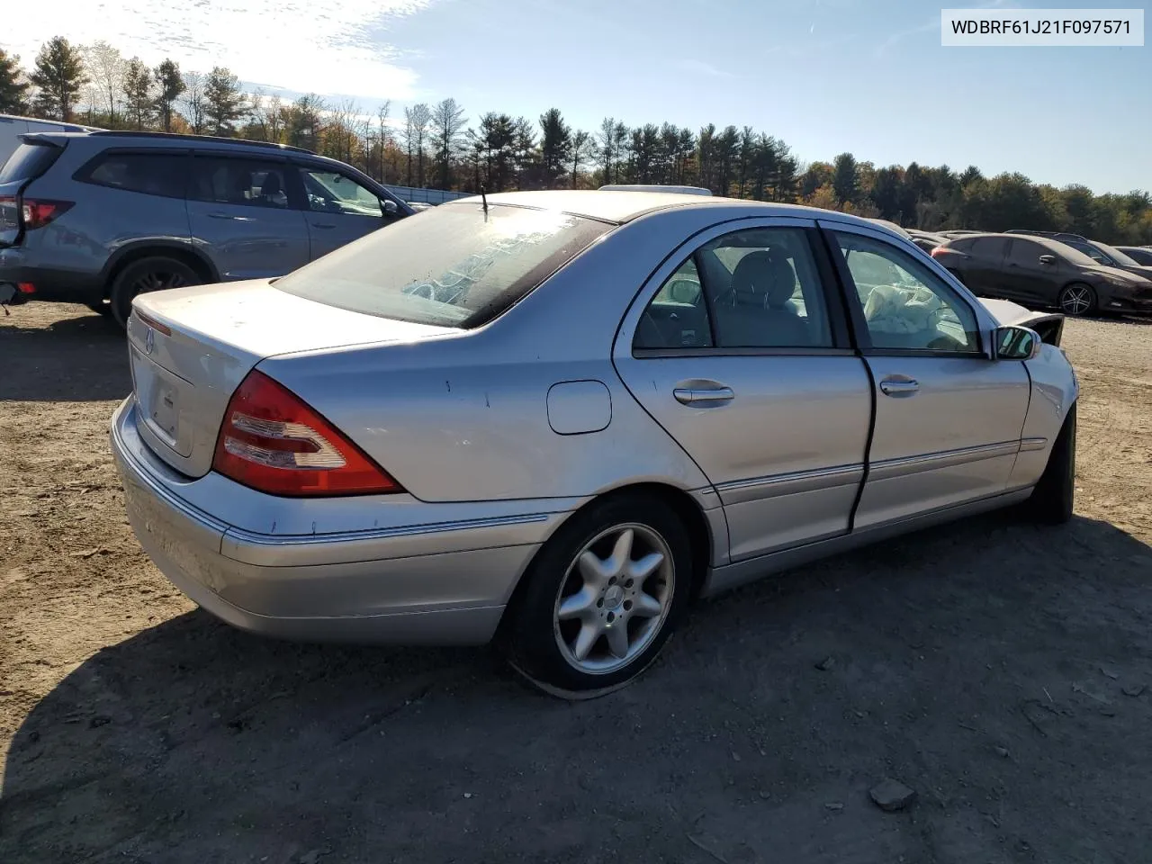 2001 Mercedes-Benz C 240 VIN: WDBRF61J21F097571 Lot: 77066554