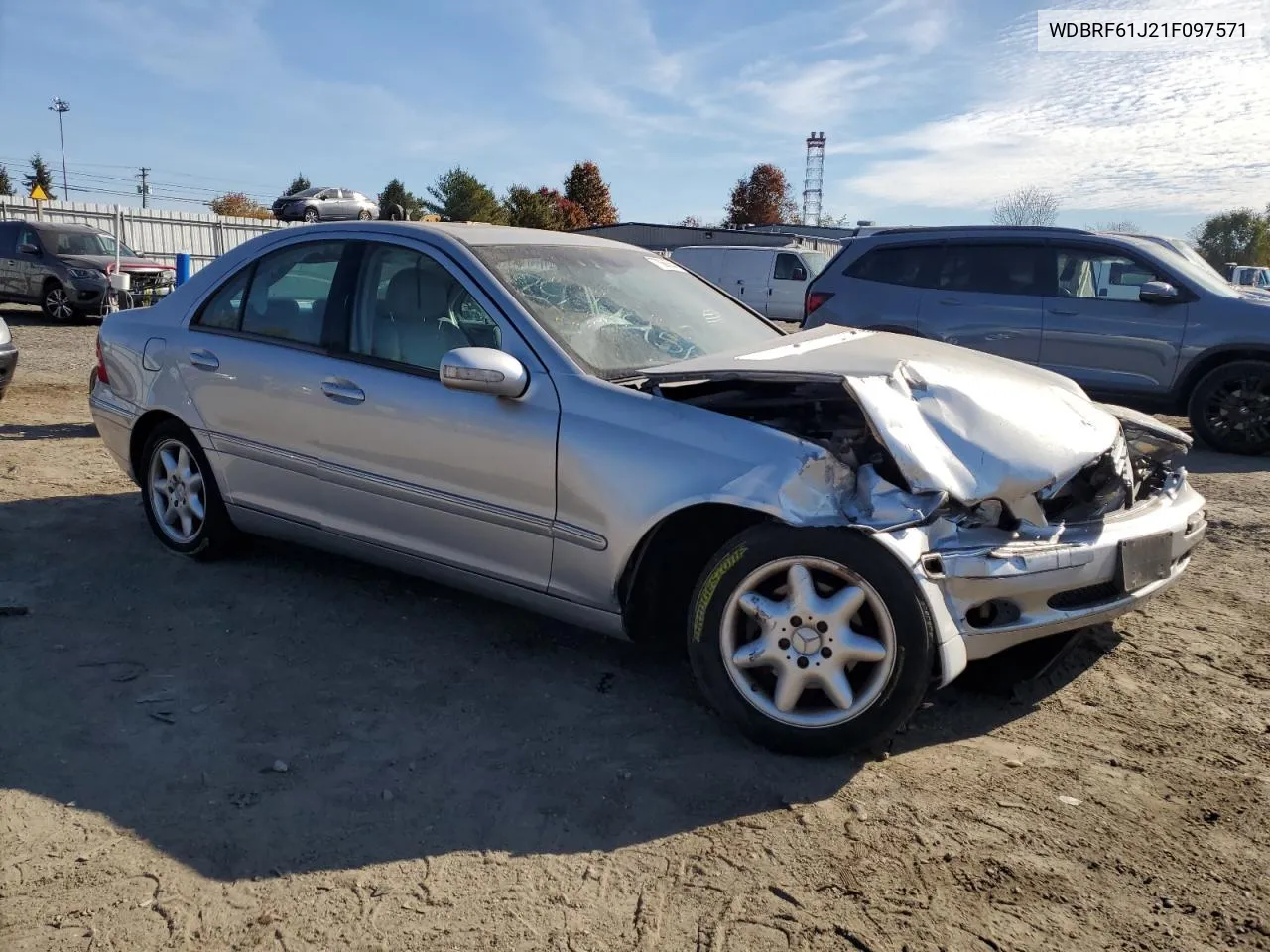 2001 Mercedes-Benz C 240 VIN: WDBRF61J21F097571 Lot: 77066554