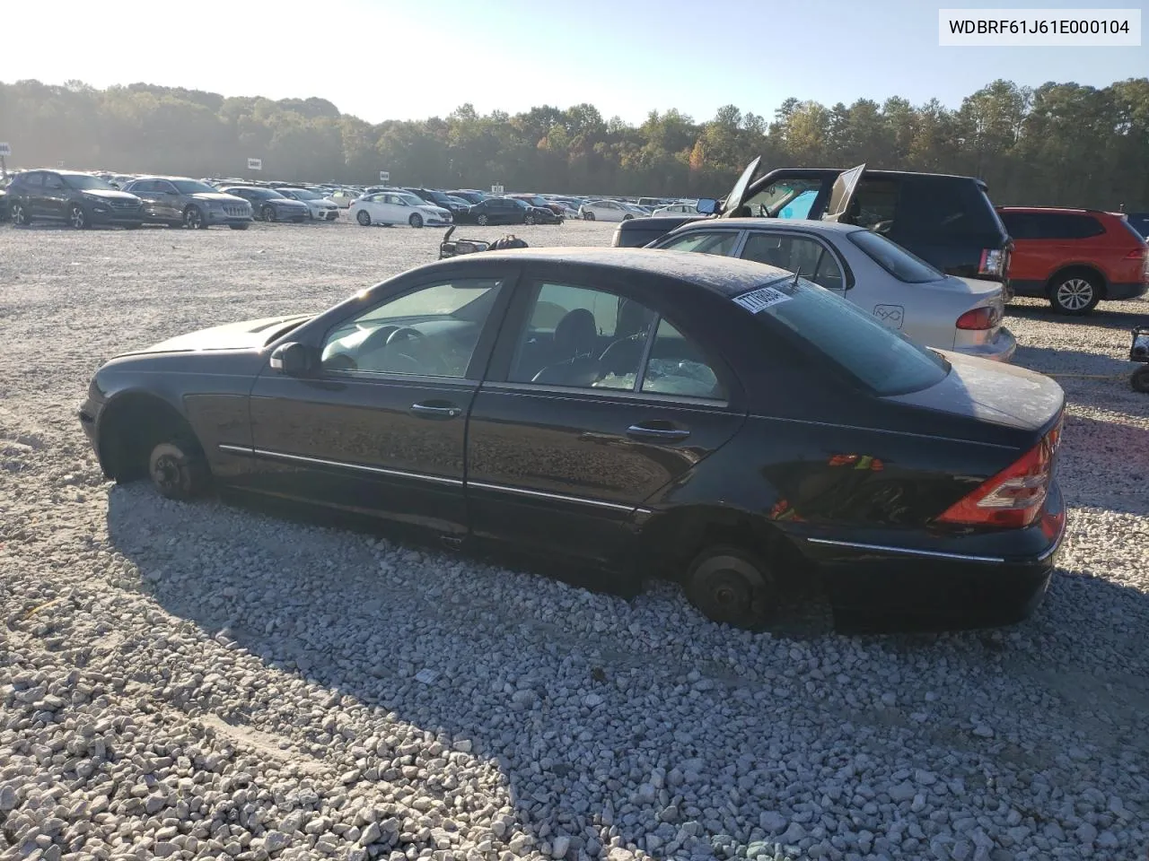 2001 Mercedes-Benz C 240 VIN: WDBRF61J61E000104 Lot: 77768984