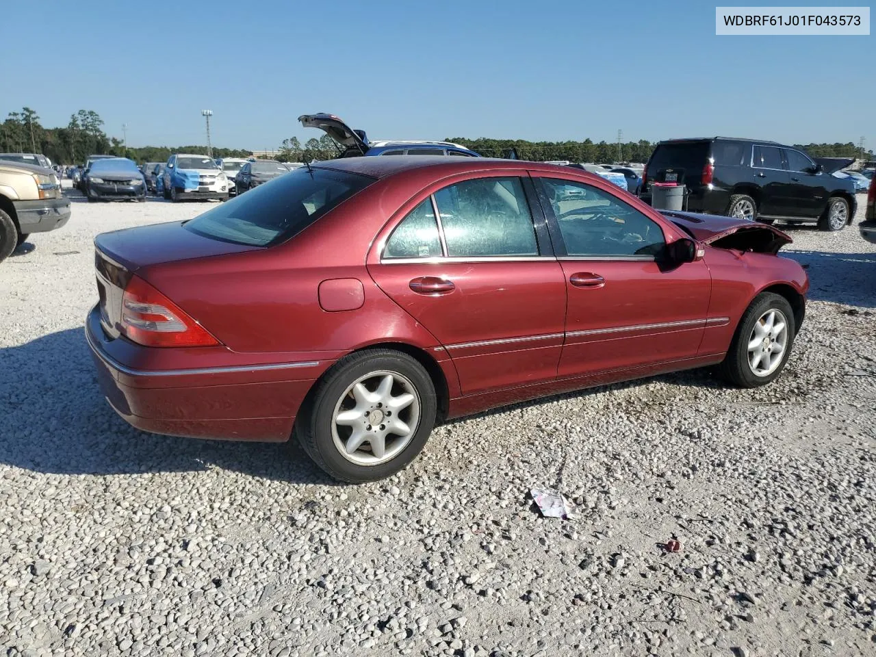 2001 Mercedes-Benz C 240 VIN: WDBRF61J01F043573 Lot: 77867674