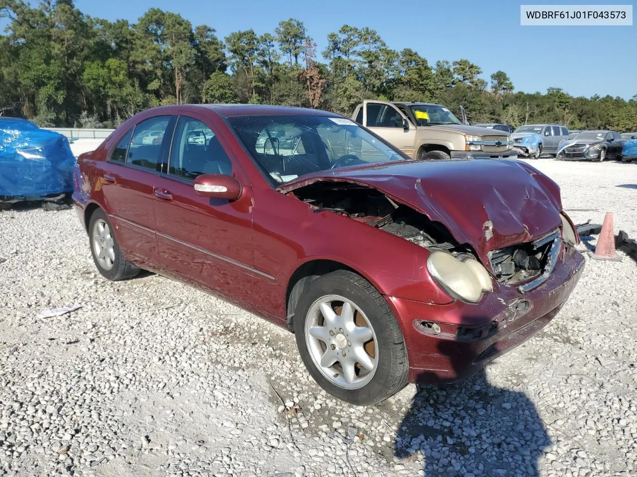 2001 Mercedes-Benz C 240 VIN: WDBRF61J01F043573 Lot: 77867674